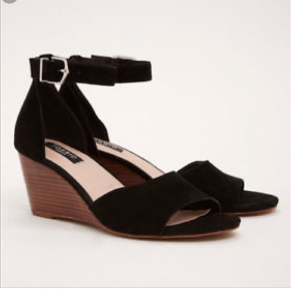 Torrid Collection Black Suede Wedges - 9W